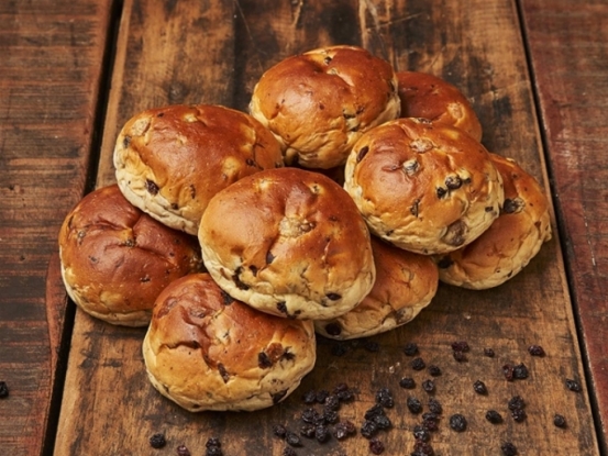 Foto van Mini krentenbollen 10 per verpakt
