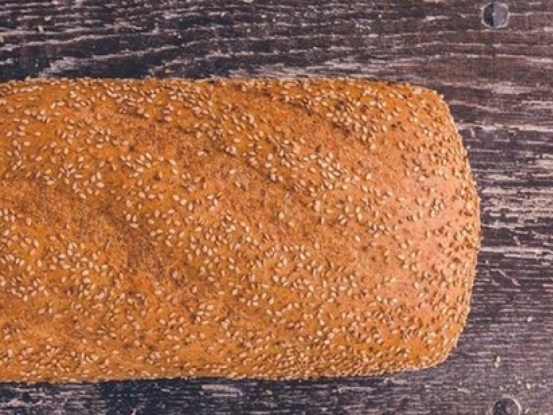 Foto van Bruin vloer sesam half