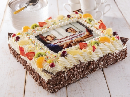 Foto van Slagroom 24 personen (Fototaart)