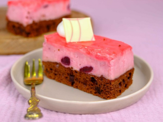 Foto van Chocolade kersengebakje